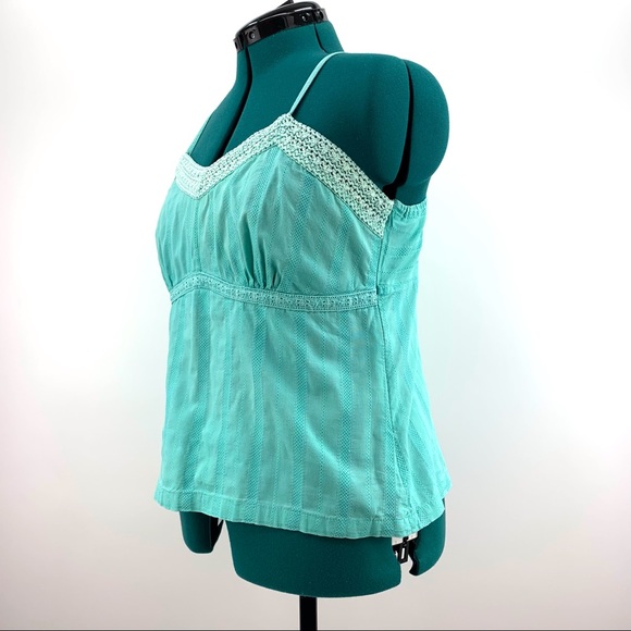 Reitman’s Seafoam Green Cotton Camisole Style Halter Top, Medium - Picture 3 of 16